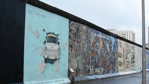 The East Side Gallery 스톡 동영상 100988841