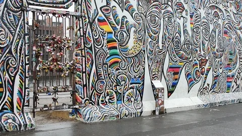 The East Side Gallery Stock Footage 100988883