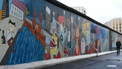 The East Side Gallery Stock Footage 101054231