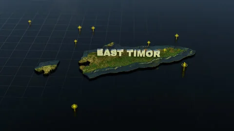 East Timor 3D Map With Animation Stock Footage 311267385