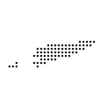 East Timor dotted vector map Stock Illustration