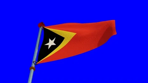 East Timor Flag in 3D Stock Footage 142922822