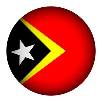 East Timor flag button. Stock Illustration