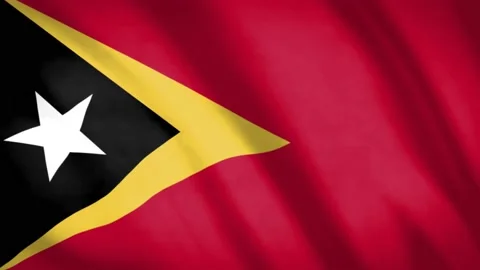East Timor Flag Stock Footage 188254411