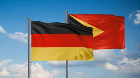 East Timor flag Stock Footage 245111448