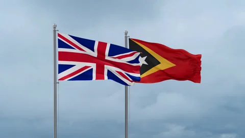 East Timor flag Stock Footage 251748743