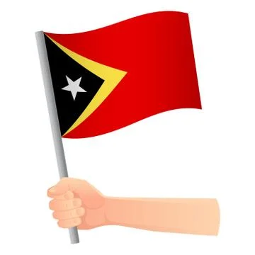 East Timor flag in hand Stock Illustration