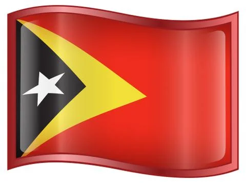 East timor flag icon. Stock Illustration