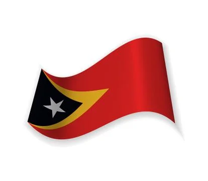 East Timor Flag. Stock Illustration