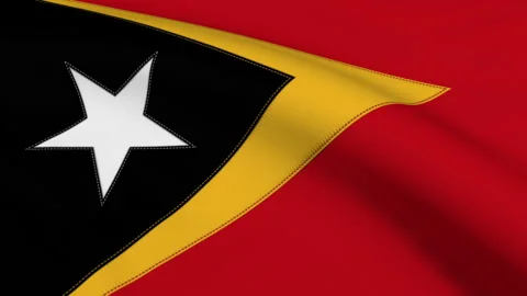 East Timor Flag Loop Stock Footage 241219366