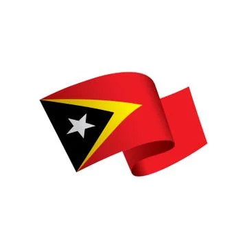 East timor flag, vector illustration Stock Illustration