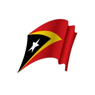 East timor flag, vector illustration Stock Illustration