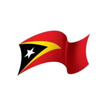 East timor flag, vector illustration Stock Illustration