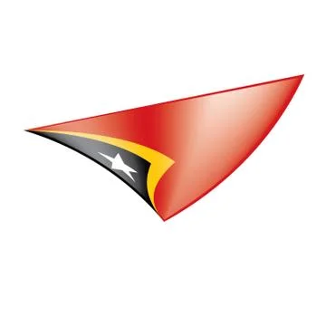East timor flag, vector illustration Stock Illustration
