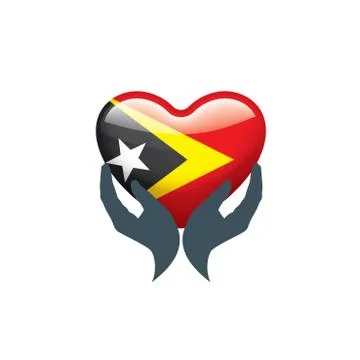 East timor flag, vector illustration on a white background Stock Illustration