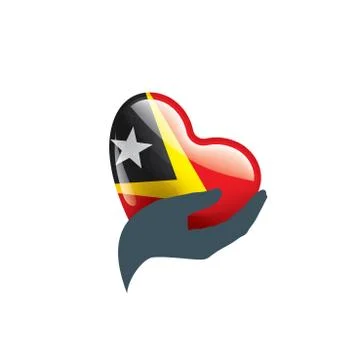East timor flag, vector illustration on a white background Stock Illustration