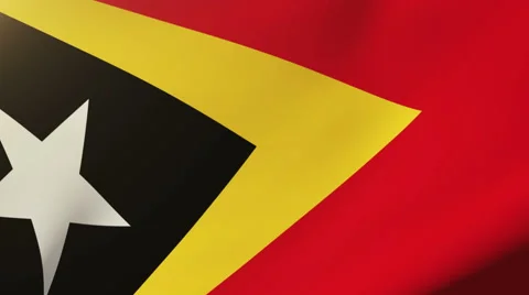 East Timor flag waving in the wind. Looping sun rises style.  Animation loop 스톡 동영상 48960799