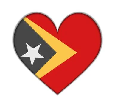 East timor heart flag vector 스톡 일러스트