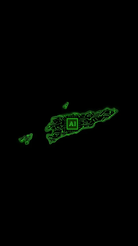 East Timor Map AI Chipset Technology Opener Video stock 337171473