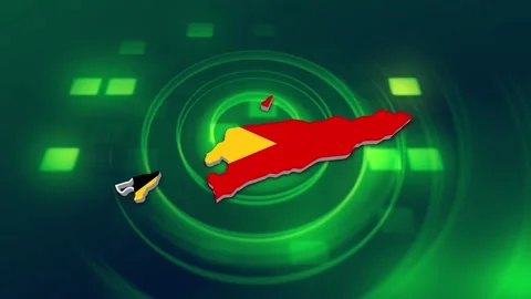 East Timor Map and Flag Background Video stock 344027655