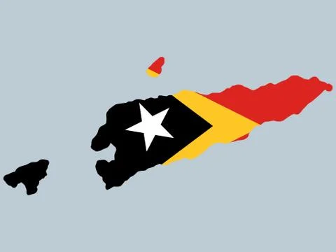 East Timor Map Flag Vector 库存插图
