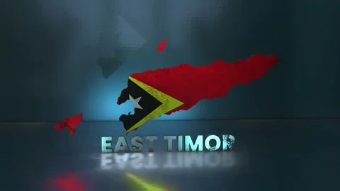 East Timor Map Stock Footage 283071515