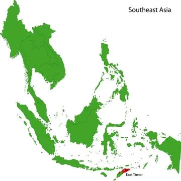 East Timor map Stock Illustration