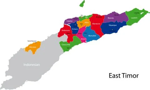East Timor map Stock Illustration
