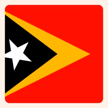 East Timor square flag button, social media communication sign, business icon Stock Illustration