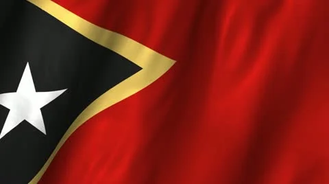 East Timor Waving Flag Stock Footage 12252172