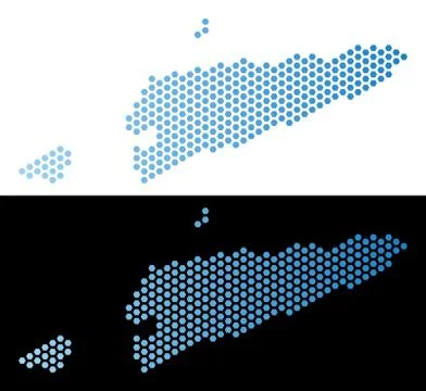 East Timour Map Hexagonal Abstraction 库存插图