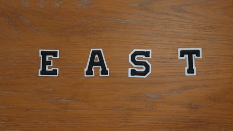 EAST varsity patch on a table Stock Footage 93615754