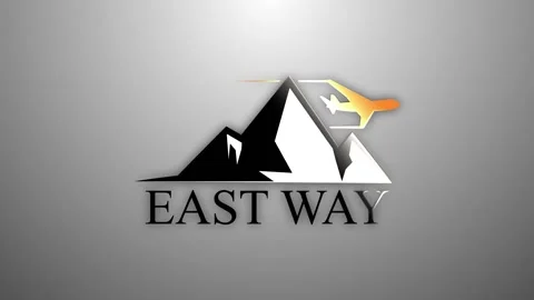 East Way Logo Stock Footage 232910708