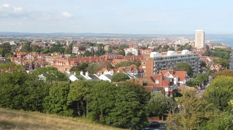 Eastbourne from a height Stock Footage 46403586