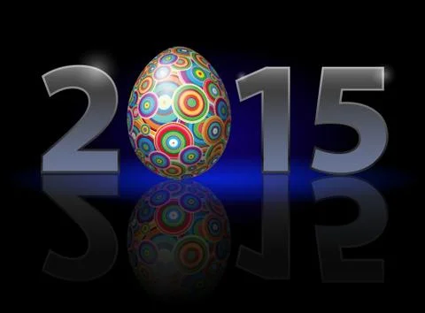 Easter in 2015 Illustrazione stock