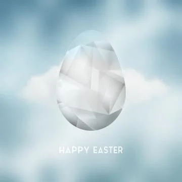 Easter Abstract Crystal Egg Stock Illustration