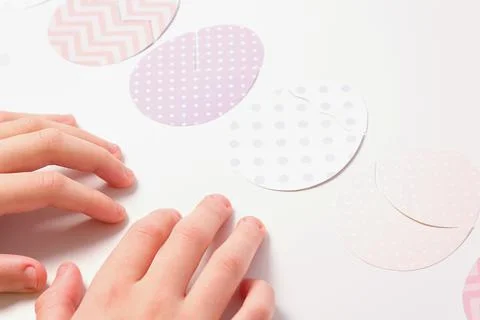 Easter activities page. Find the differences game. Stock Photos