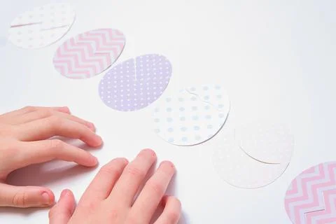 Easter activities page. Find the differences game. Stock Photos