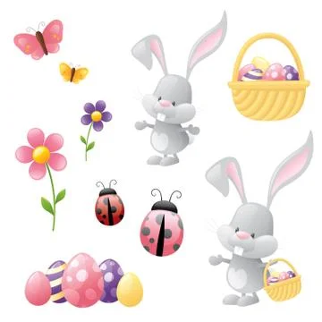 Easter and spring Stock Illustration