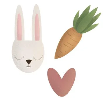 Easter and spring set. Illustrazione stock