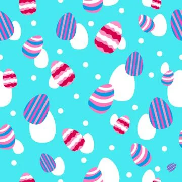 Easter and Spring Wallpaper Seamless Pattern Background Stock Illustration