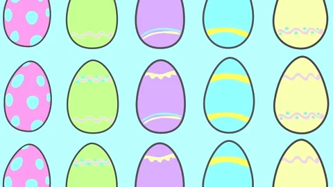Easter animation of painted colorful eggs Stock Footage 270417760