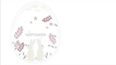 Easter animation, template for advertising or greeting card. Stock Footage 147710811