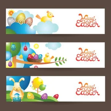 Easter Background and Banner Stock Illustration