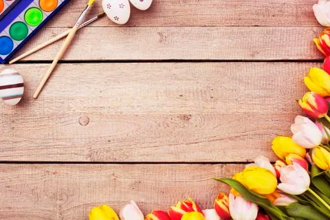 Easter background and copy space Stock-Fotos