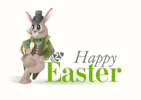 Easter Background With Bunny Easter Background With Bunny. Vector Illustra... Foto stock