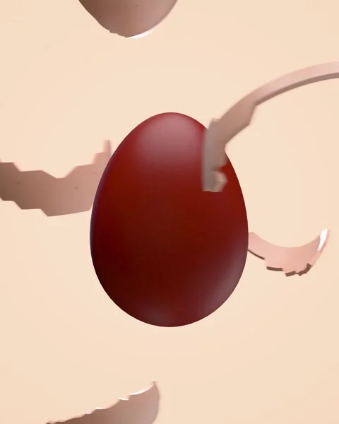 Easter background with chocolate Easter egg Vidéo 331145807