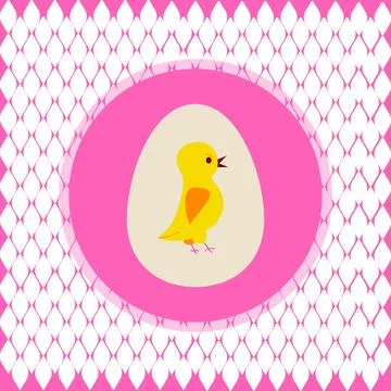 Easter background in circle Stock Illustration