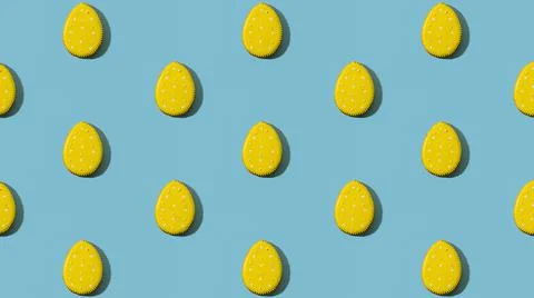 Easter background colorful pattern yellow egg blue 스톡 사진