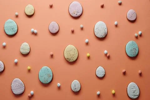 Easter background of cookies Foto stock